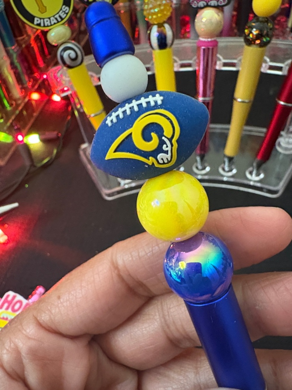 Blue Los Angeles Rams Beaded Pen - Picture 5 of 7